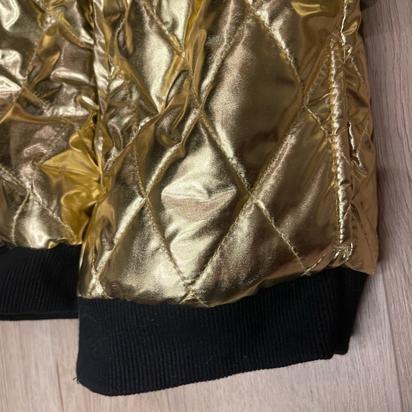 Reversible toddler jacket— cheetah print on one side and gold on the other. - Picture 5 of 6